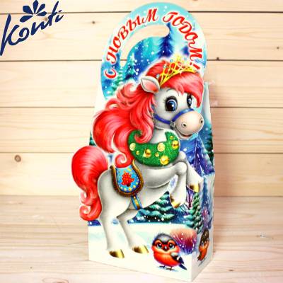 Сладкий новогодний подарок от Конти в картонной упаковке в Химках    