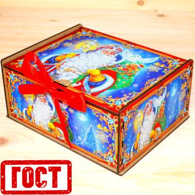 Детский новогодний подарок по ГОСТу в упаковке из дерева 2026 в Химках    